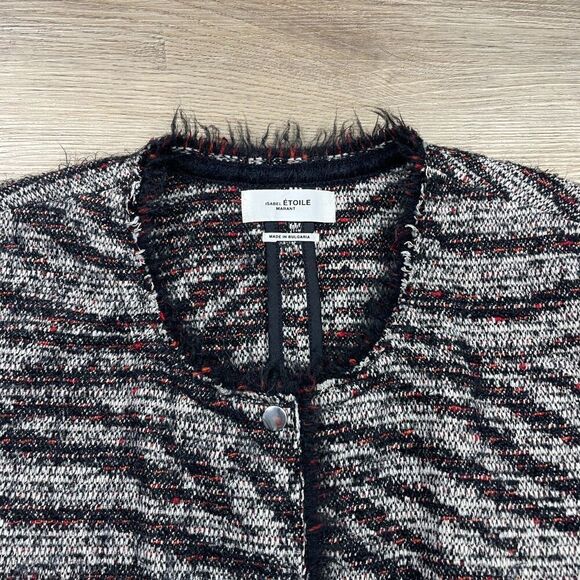 Isabel Marant Jacket Womens 44 Gray Etoile Designer Wool Boucle - Picture 2 of 11